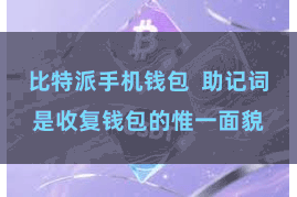 比特派手机钱包  助记词是收复钱包的惟一面貌